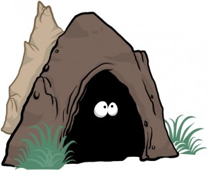 hiding in a cave eyes